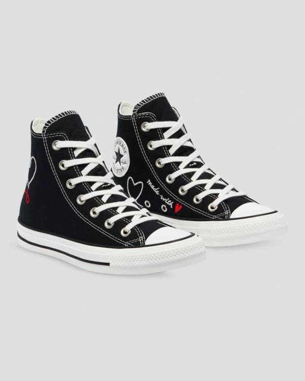 Tenis Cano Alto Converse Chuck Taylor All Star Love Thread Pretas | CV-149HTK