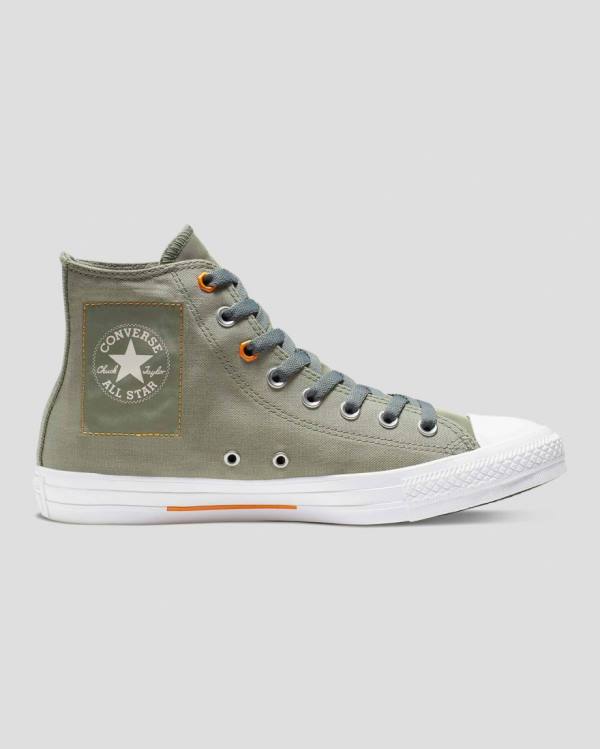 Tenis Cano Alto Converse Chuck Taylor All Star Flight School Verdes | CV-160BCX