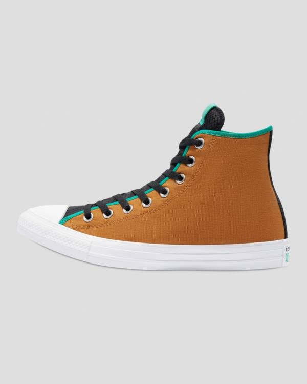 Tenis Cano Alto Converse Chuck Taylor All Star Digital Terrain Marrom Verdes | CV-164YTE