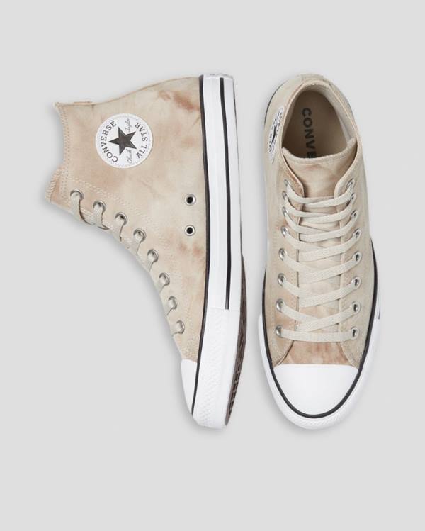 Tenis Cano Alto Converse Chuck Taylor All Star Summer Daze Wash Caqui | CV-165BOE