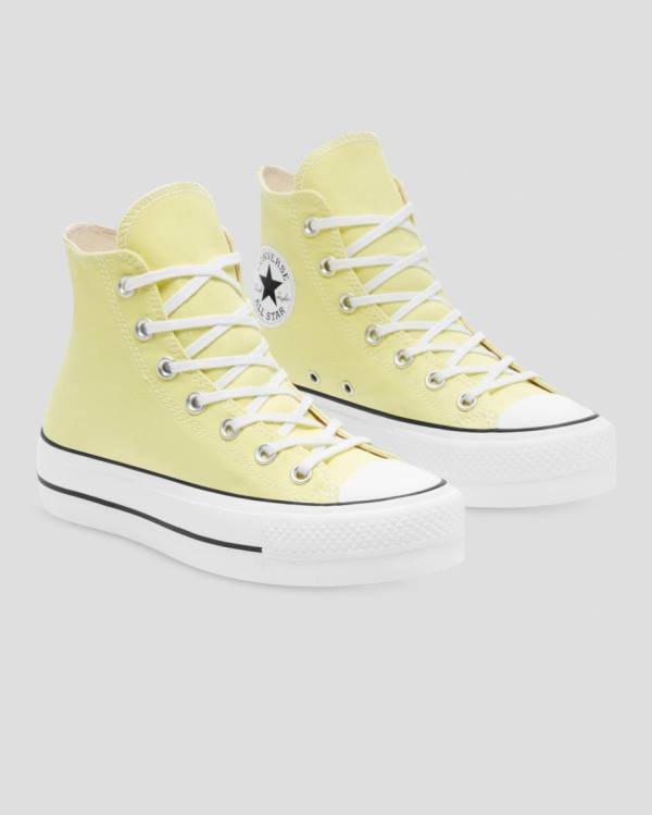 Tenis Cano Alto Converse Chuck Taylor All Star Lift Seasonal Colour Amarelas | CV-179AYO