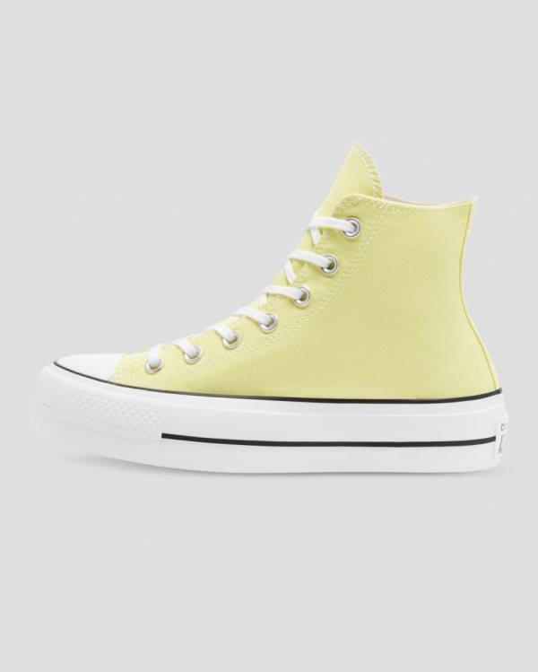 Tenis Cano Alto Converse Chuck Taylor All Star Lift Seasonal Colour Amarelas | CV-179AYO