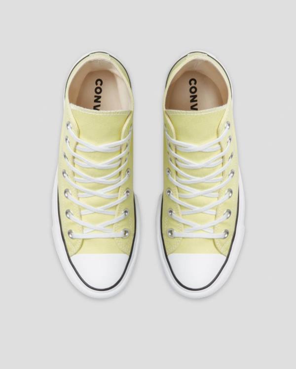 Tenis Cano Alto Converse Chuck Taylor All Star Lift Seasonal Colour Amarelas | CV-179AYO