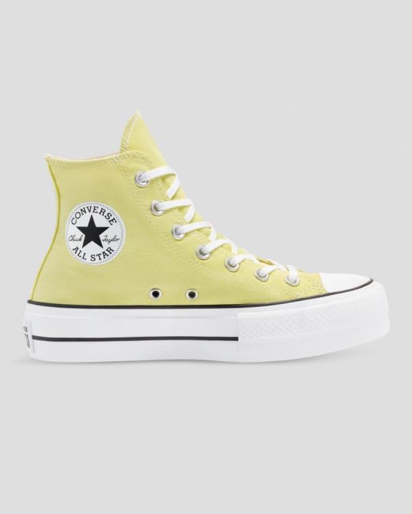 Tenis Cano Alto Converse Chuck Taylor All Star Lift Seasonal Colour Amarelas | CV-179AYO