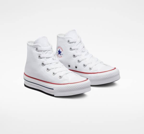 Tenis Cano Alto Converse Chuck Taylor All Star Lift Plataforma Branco Vermelhas Escuro Azul Marinho | CV-182TUC