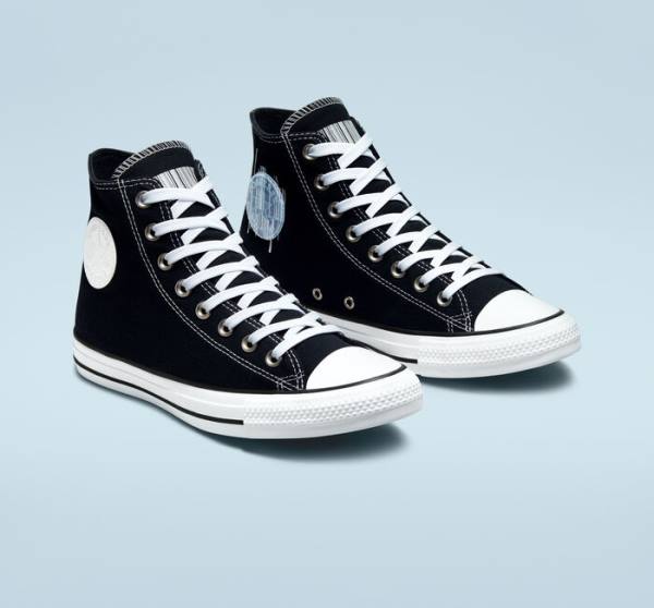 Tenis Cano Alto Converse Chuck Taylor All Star Translucent Barcode Pretas Branco | CV-235TLH