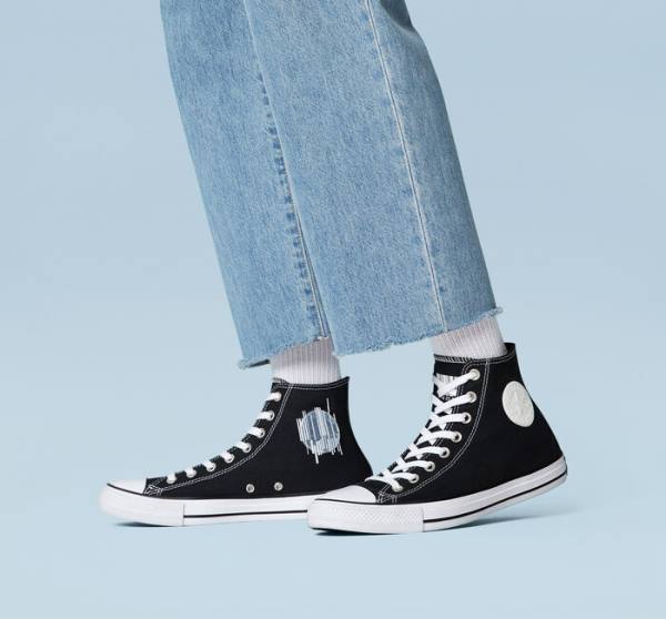 Tenis Cano Alto Converse Chuck Taylor All Star Translucent Barcode Pretas Branco | CV-235TLH