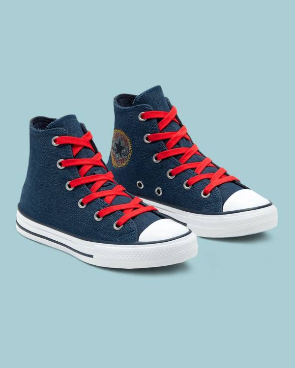 Tenis Cano Alto Converse Chuck Taylor All Star Denim Reverse Twill Azuis | CV-247SDI