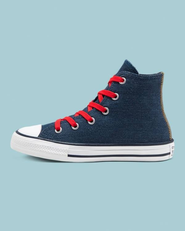 Tenis Cano Alto Converse Chuck Taylor All Star Denim Reverse Twill Azuis | CV-247SDI