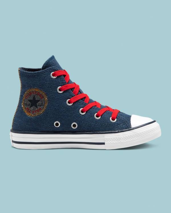 Tenis Cano Alto Converse Chuck Taylor All Star Denim Reverse Twill Azuis | CV-247SDI