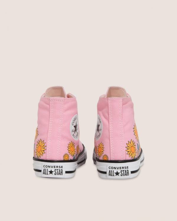 Tenis Cano Alto Converse Chuck Taylor All Star Sunflower Print Rosa | CV-249JKX