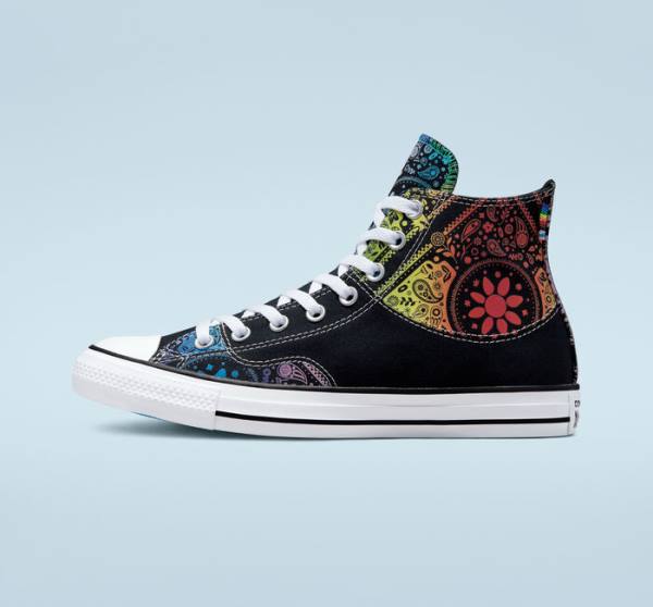 Tenis Cano Alto Converse Chuck Taylor All Star Pride Pretas Vermelhas | CV-297UIY