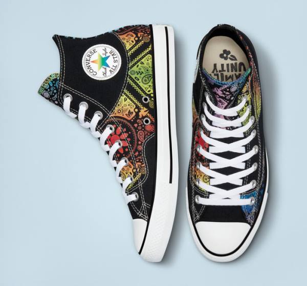 Tenis Cano Alto Converse Chuck Taylor All Star Pride Pretas Vermelhas | CV-297UIY