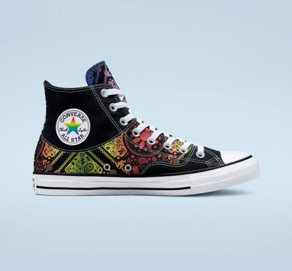 Tenis Cano Alto Converse Chuck Taylor All Star Pride Pretas Vermelhas | CV-297UIY