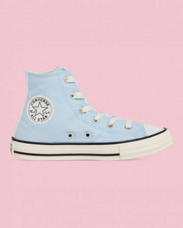 Tenis Cano Alto Converse Chuck Taylor All Star UV Glitter Azuis | CV-321QSV