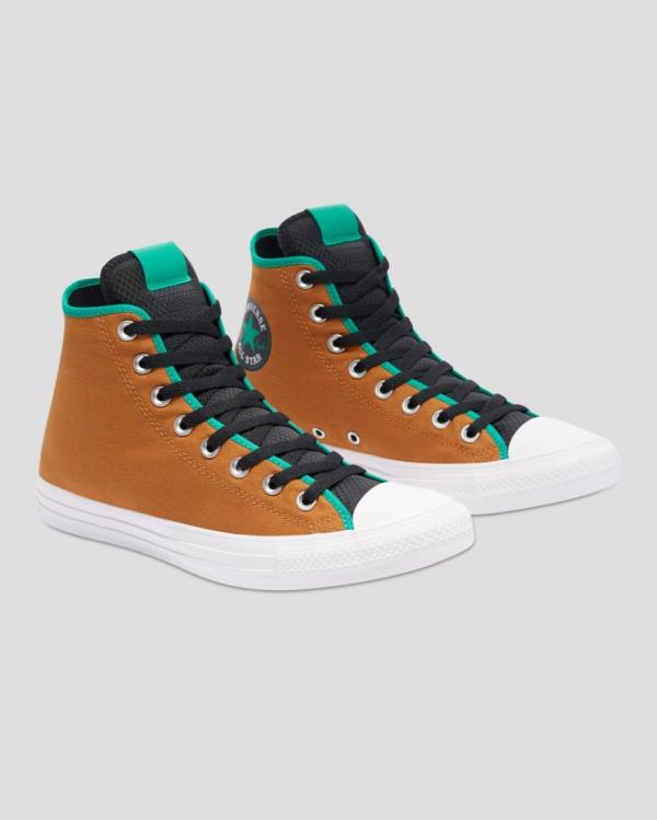 Tenis Cano Alto Converse Chuck Taylor All Star Digital Terrain Marrom Verdes | CV-420SWL