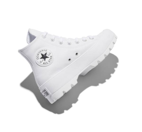 Tenis Cano Alto Converse Chuck Taylor All Star Lugged Couro Pretas Branco | CV-517CJN