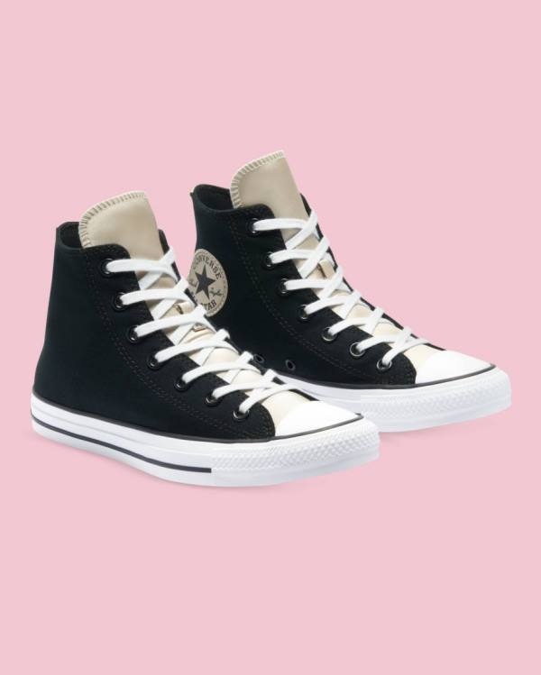 Tenis Cano Alto Converse Chuck Taylor All Star Mono Metallic Pretas | CV-528SYD