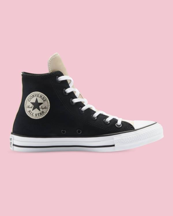 Tenis Cano Alto Converse Chuck Taylor All Star Mono Metallic Pretas | CV-528SYD