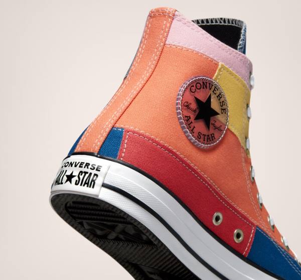 Tenis Cano Alto Converse Chuck Taylor All Star Patchwork Azuis Rosa | CV-548BWH