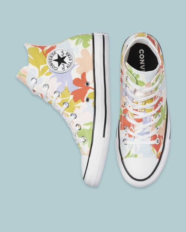 Tenis Cano Alto Converse Chuck Taylor All Star Garden Party All Over Bege | CV-561FMT