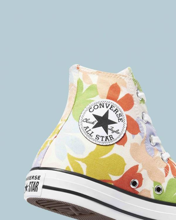 Tenis Cano Alto Converse Chuck Taylor All Star Garden Party All Over Bege | CV-561FMT