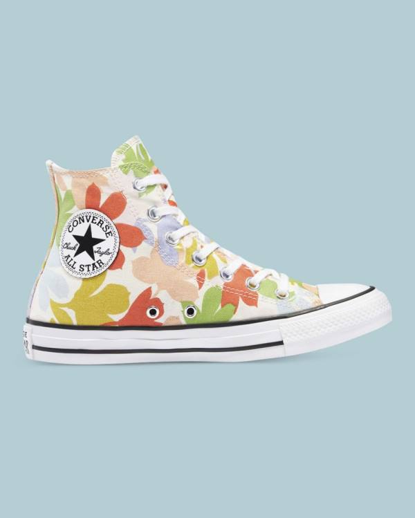 Tenis Cano Alto Converse Chuck Taylor All Star Garden Party All Over Bege | CV-561FMT