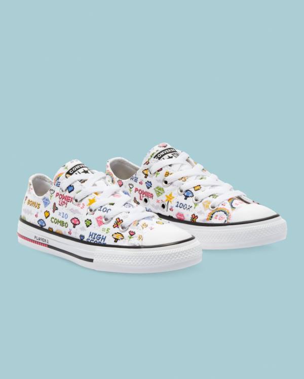 Tenis Cano Alto Converse Chuck Taylor All Star Girls Gamer Branco | CV-561MEG