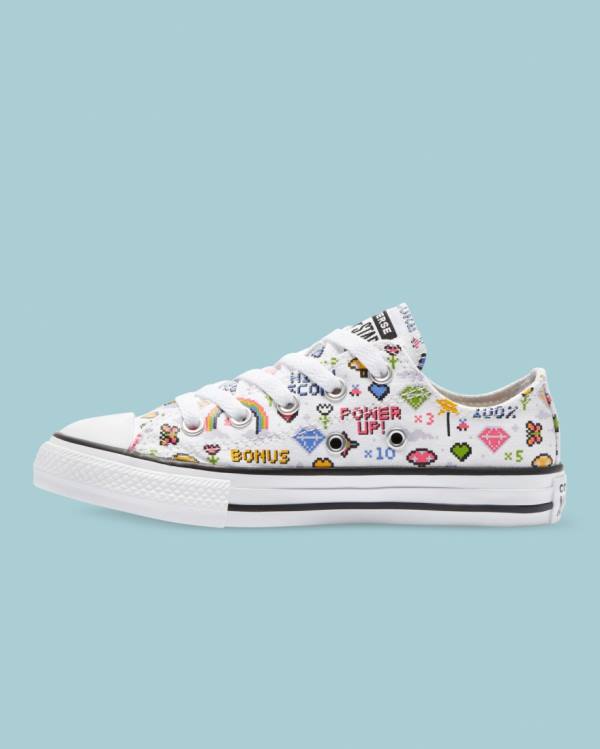 Tenis Cano Alto Converse Chuck Taylor All Star Girls Gamer Branco | CV-561MEG