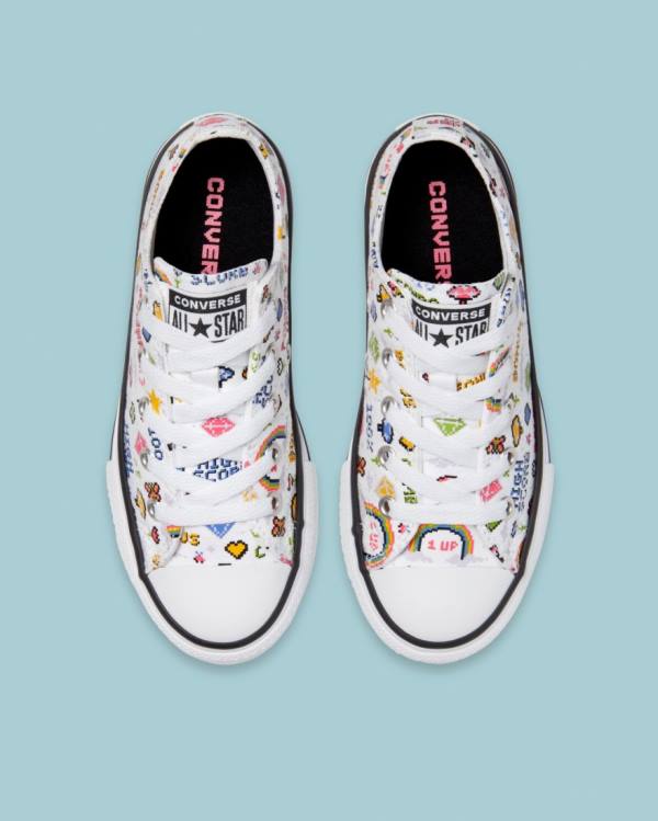 Tenis Cano Alto Converse Chuck Taylor All Star Girls Gamer Branco | CV-561MEG