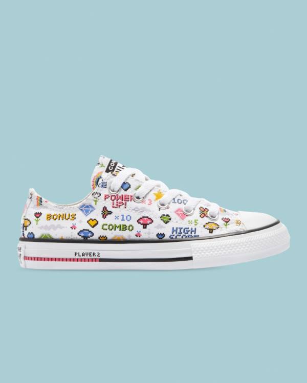 Tenis Cano Alto Converse Chuck Taylor All Star Girls Gamer Branco | CV-561MEG