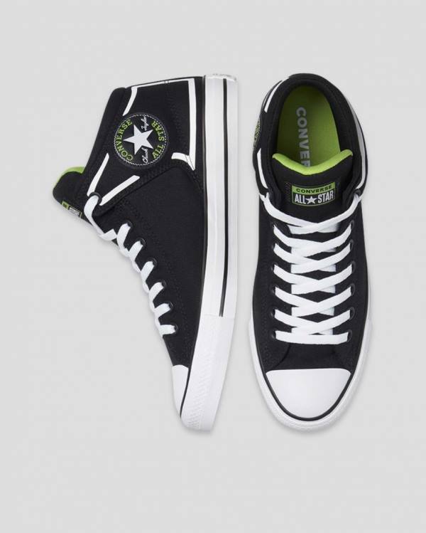 Tenis Cano Alto Converse Chuck Taylor All Star High Street Dramatic Nights Pretas | CV-569DYW