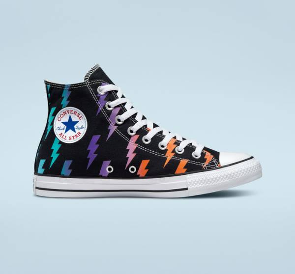 Tenis Cano Alto Converse Chuck Taylor All Star Archive Prints Pretas Azuis Turquesa | CV-591KXP