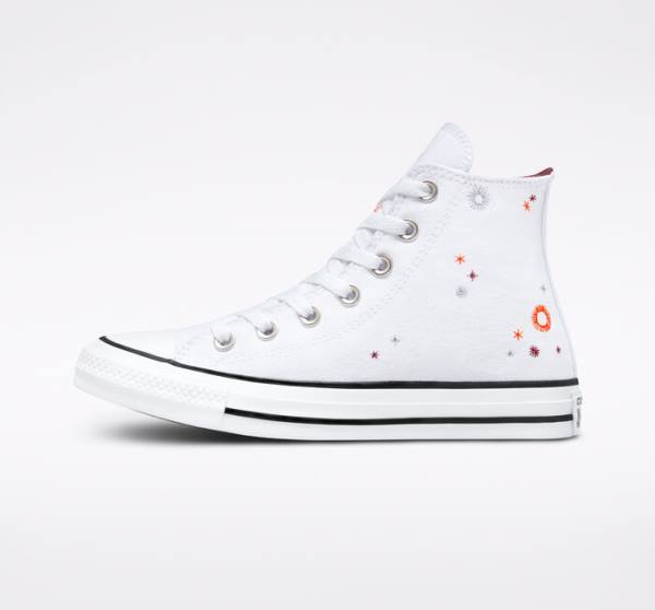 Tenis Cano Alto Converse Chuck Taylor All Star You Are On The Right Path Branco | CV-591TOA