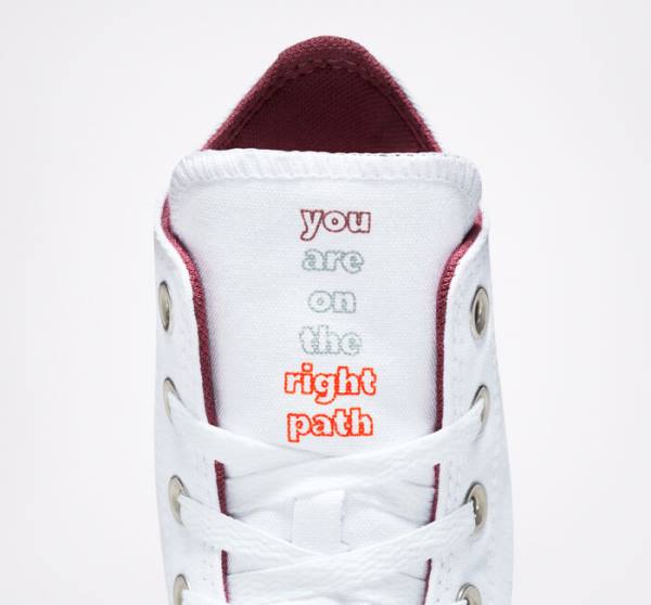 Tenis Cano Alto Converse Chuck Taylor All Star You Are On The Right Path Branco | CV-591TOA