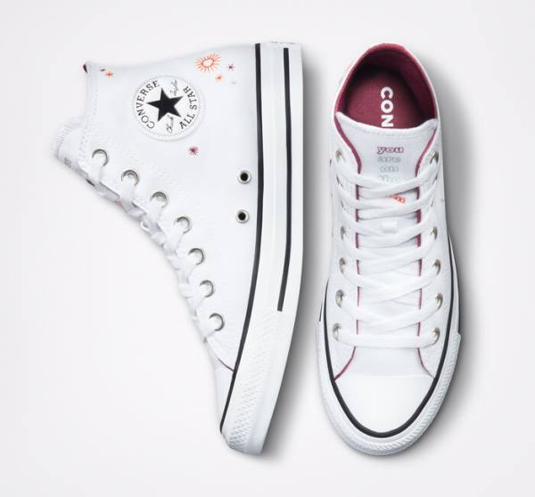 Tenis Cano Alto Converse Chuck Taylor All Star You Are On The Right Path Branco | CV-591TOA