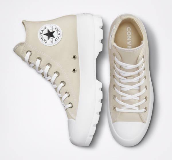 Tenis Cano Alto Converse Chuck Taylor All Star Lugged Seasonal Color Marrom Branco Pretas | CV-598BRX