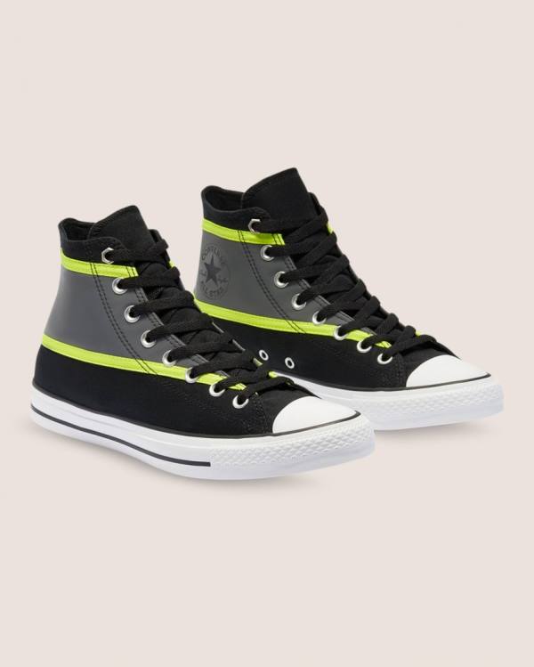 Tenis Cano Alto Converse Chuck Taylor All Star Hi-Vis Pretas Cinzentas | CV-607KAW