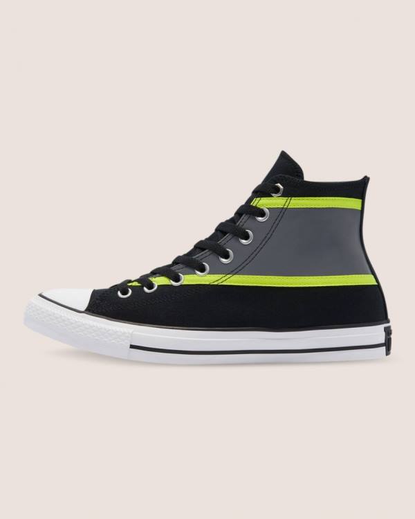 Tenis Cano Alto Converse Chuck Taylor All Star Hi-Vis Pretas Cinzentas | CV-607KAW