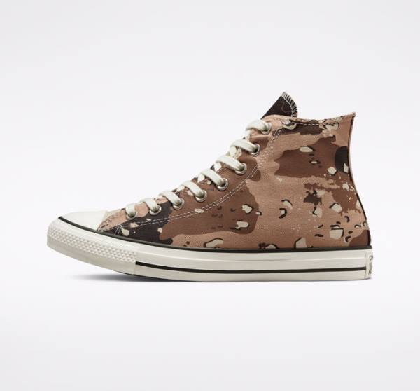 Tenis Cano Alto Converse Chuck Taylor All Star Archive Camo Marrom Pretas | CV-698HFV