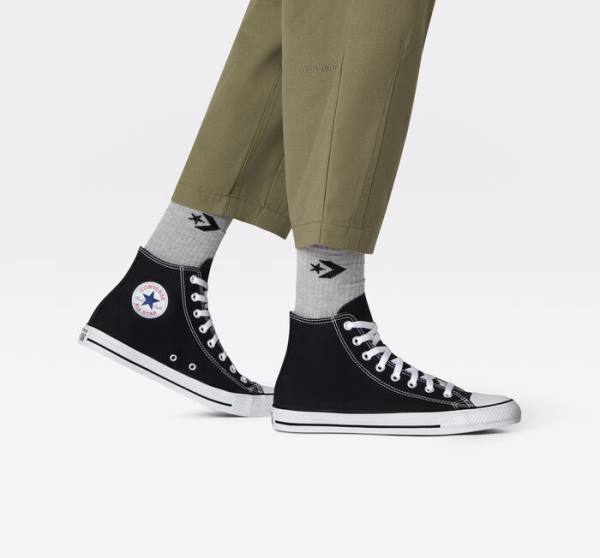 Tenis Cano Alto Converse Chuck Taylor All Star Black Pretas | CV-701ZUG