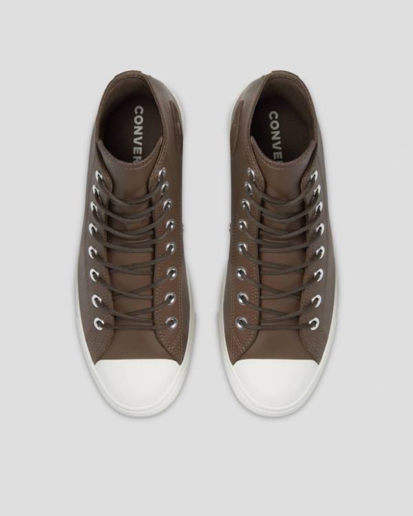 Tenis Cano Alto Converse Chuck Taylor All Star Seasonal Couro Marrom | CV-709XRO