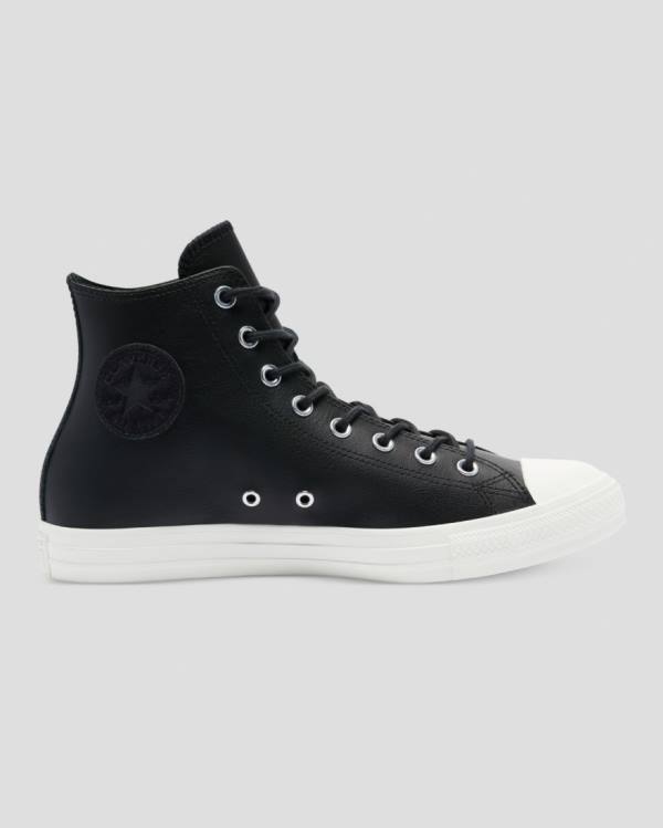 Tenis Cano Alto Converse Chuck Taylor All Star Seasonal Couro Pretas | CV-746HCG