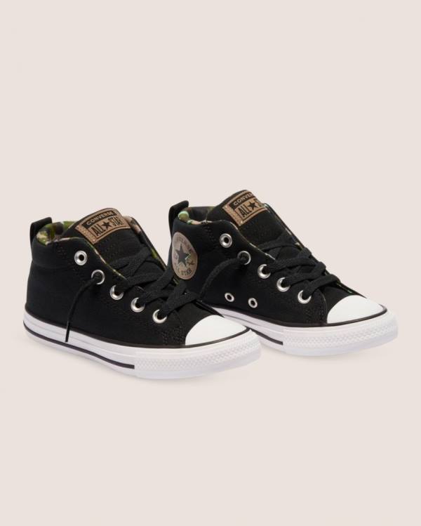 Tenis Cano Alto Converse Chuck Taylor All Star Street Digi Camo Pretas | CV-756KBI