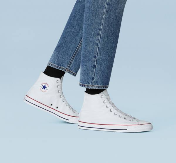 Tenis Cano Alto Converse Chuck Taylor All Star White Branco | CV-763UEL