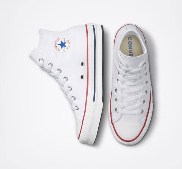 Tenis Cano Alto Converse Chuck Taylor All Star Lift Plataforma Branco Vermelhas Escuro Azul Marinho | CV-780HKB