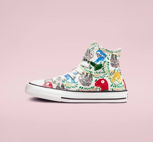 Tenis Cano Alto Converse Chuck Taylor All Star Easy-On Multicolored Animals Branco Multicoloridas Pretas | CV-827IST