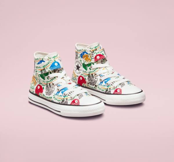 Tenis Cano Alto Converse Chuck Taylor All Star Easy-On Multicolored Animals Branco Multicoloridas Pretas | CV-827IST