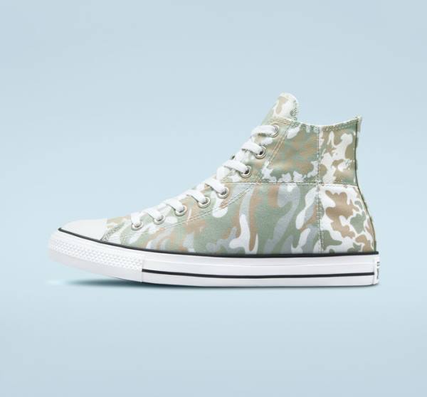 Tenis Cano Alto Converse Chuck Taylor All Star Split Panel Camo Marrom | CV-842MHA