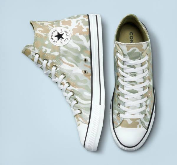 Tenis Cano Alto Converse Chuck Taylor All Star Split Panel Camo Marrom | CV-842MHA